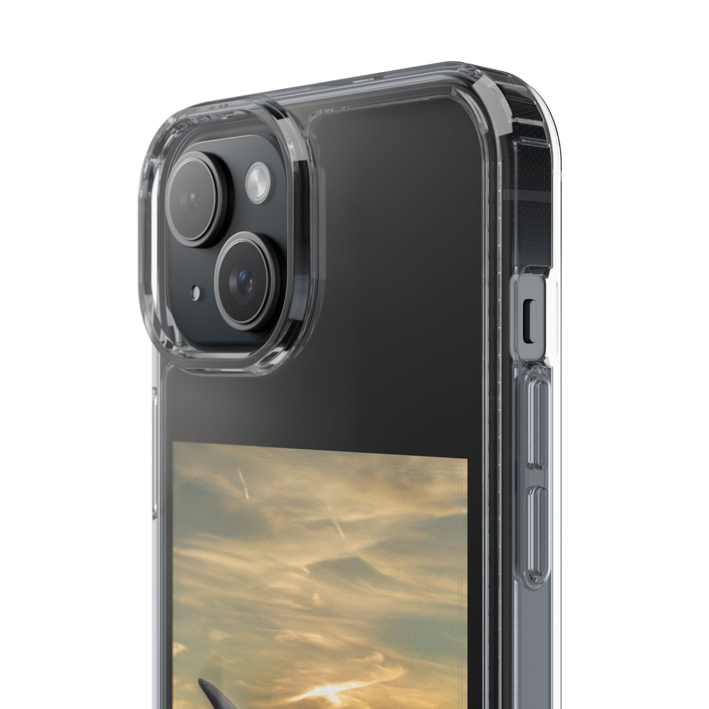 Vintage Warhawk Phone Case, Clear Cases, Military Aviation, Gifts for Him, Unique Phone Accessories