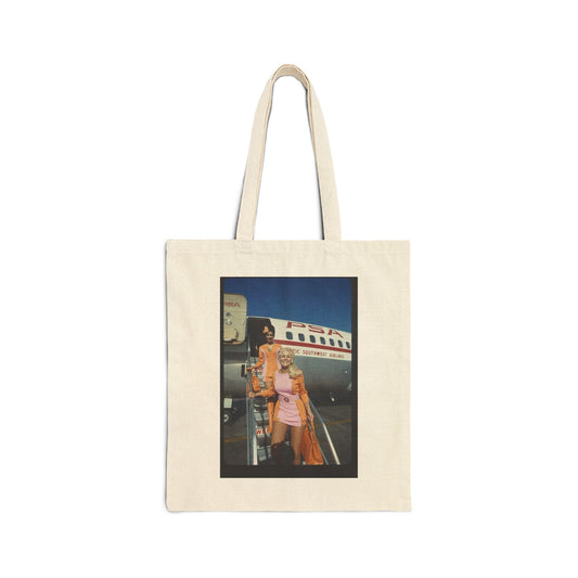 Flight Attendant Chic Cotton Canvas Tote Bag