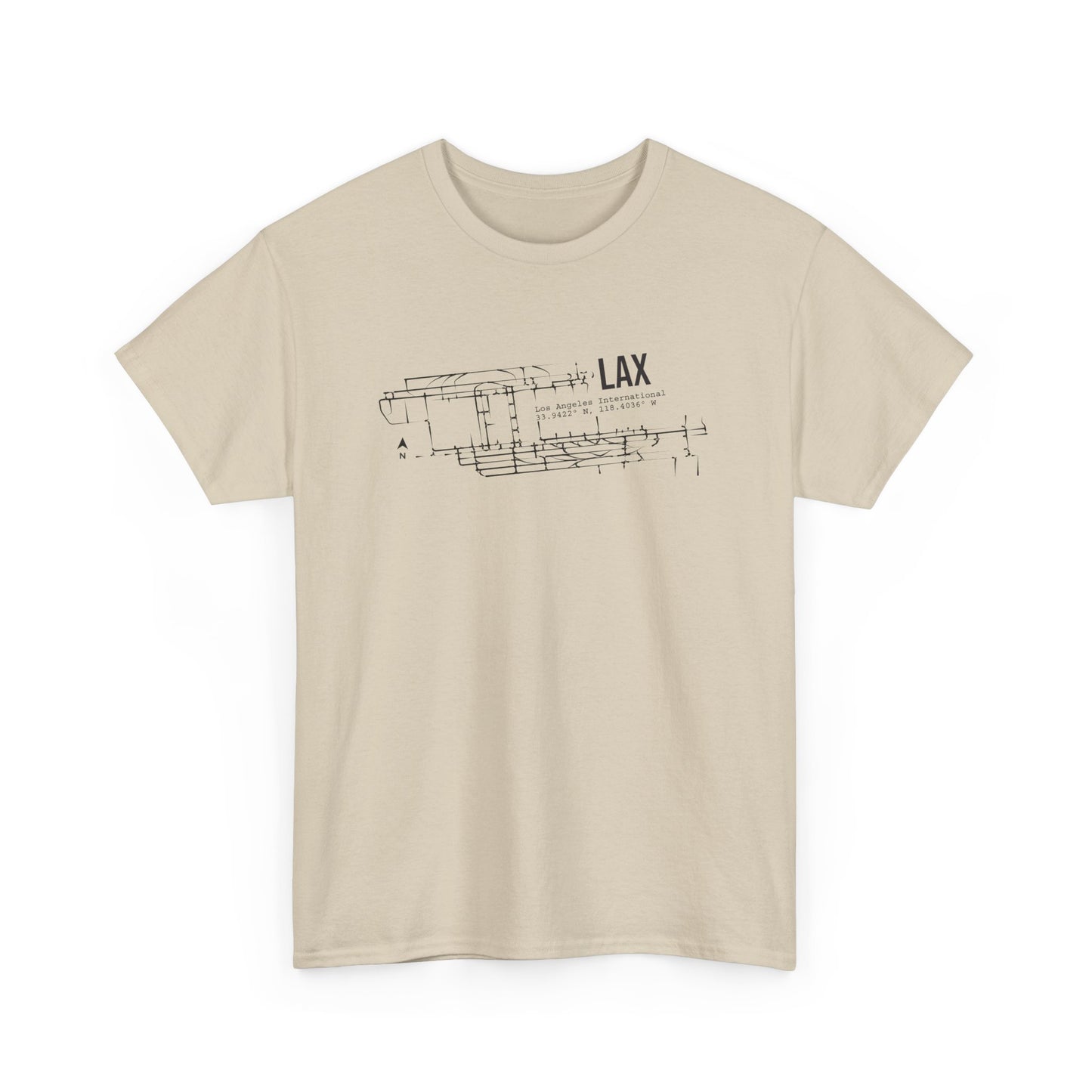 LAX Airport Heavy Cotton Tee