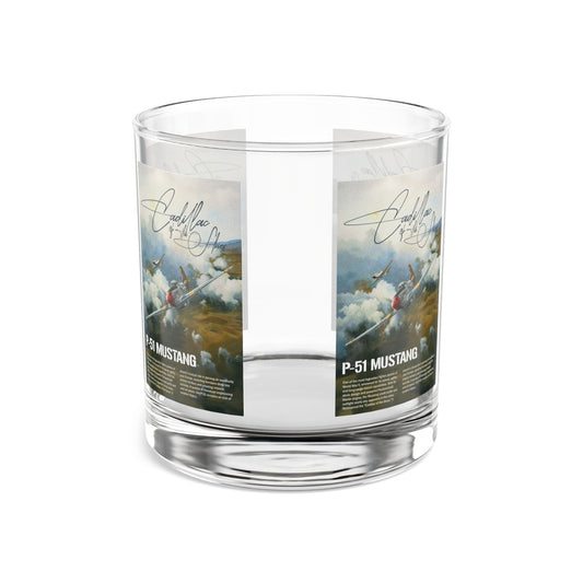 P-51 Mustang Rocks Glass