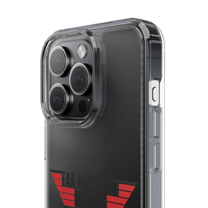 FAA Watchlist Member Clear Phone Case
