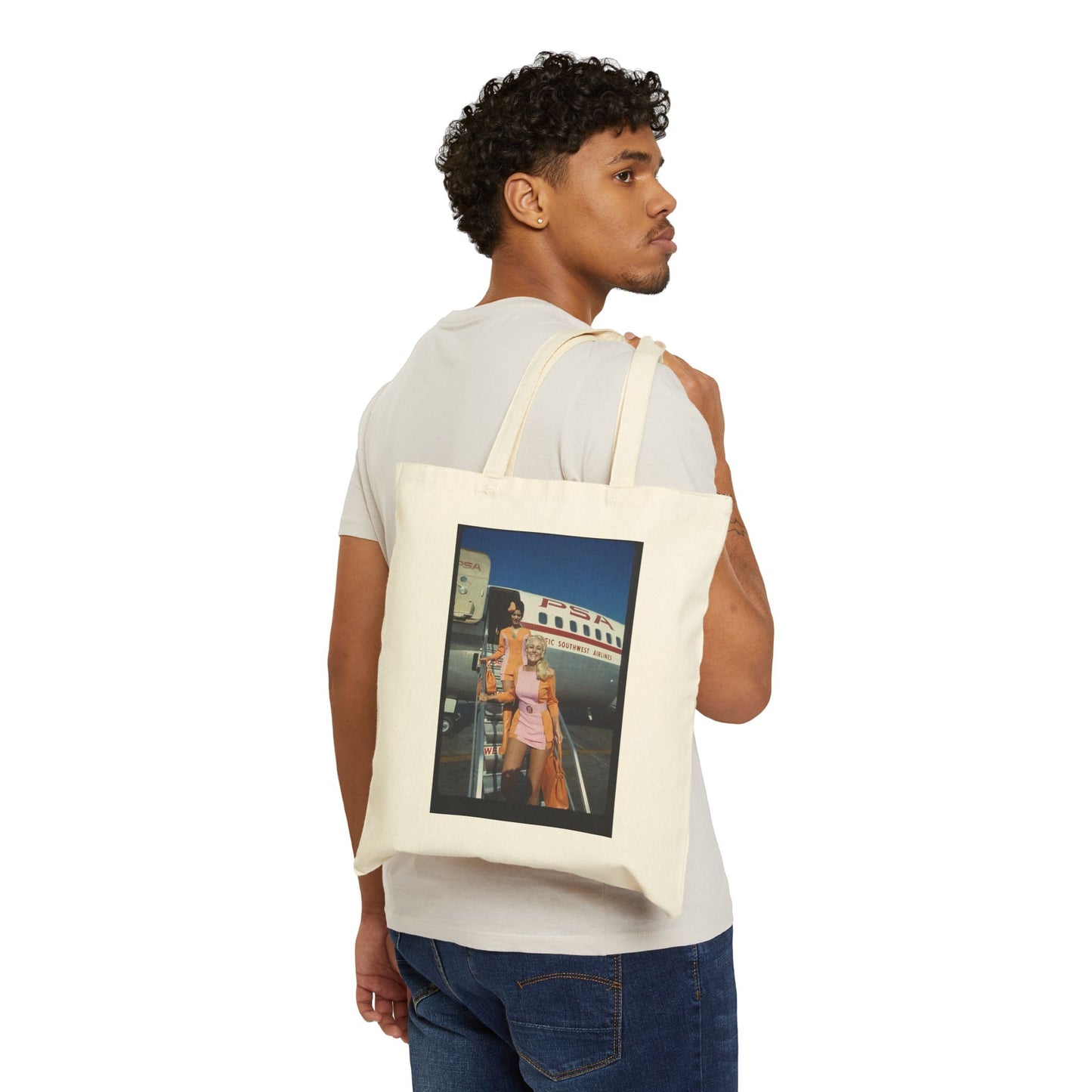 Flight Attendant Chic Cotton Canvas Tote Bag